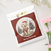 Vrolijke Kerstmis Labrador Retriever Puppy Bedankzakje (Gezegeld)