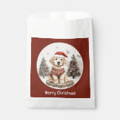 Vrolijke Kerstmis Labrador Retriever Puppy Bedankzakje (Voorkant)