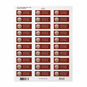 Vrolijke Kerstmis Labrador Retriever Puppy Etiket (Full Sheet)