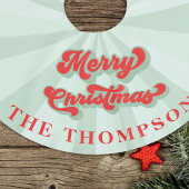 Vrolijke Kerstmis Leuke Eenvoudige Rode Groene Typ Kerstboom Rok