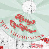 Vrolijke Kerstmis Leuke Eenvoudige Rode Groene Typ Kerstboom Rok