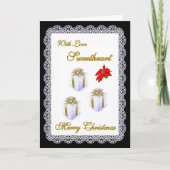 Vrolijke Kerstmis/Liefje Feestdagen Kaart (Voorkant)