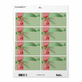 Vrolijke Kerstmis Linten en Bogen Keuken Labels (Full Sheet)