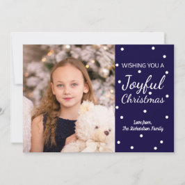 Vrolijke Kerstmis Marine Vier Vakantiefoto's Kaart