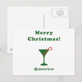 Vrolijke Kerstmis Martini met het Riet van het Feestdagenkaart (Voorkant / Achterkant)