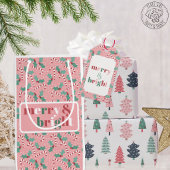 Vrolijke Kerstmis Mint Cadeaupapier