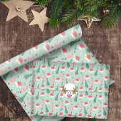 Vrolijke Kerstmis Mint Cadeaupapier