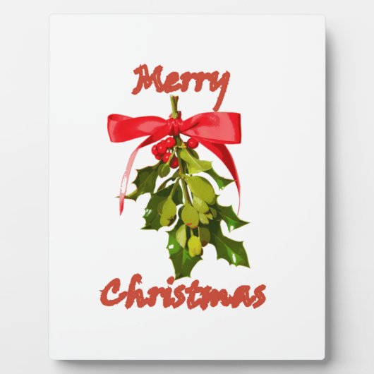 vrolijke kerstmis mistletoe fotoplaat (Voorkant)