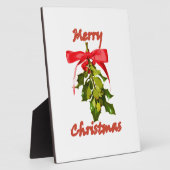 vrolijke kerstmis mistletoe fotoplaat (Zijkant)