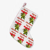 vrolijke kerstmis mistletoe kleine kerstsok (Voorkant (Hangend))
