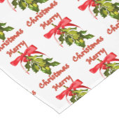 vrolijke kerstmis mistletoe korte tafelloper (Hoek)