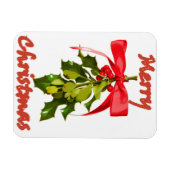 vrolijke kerstmis mistletoe magneet (Horizontaal)