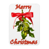 vrolijke kerstmis mistletoe magneet (Verticaal)