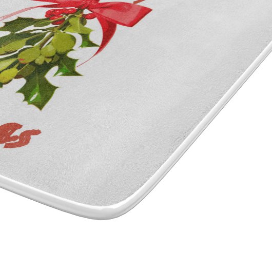 vrolijke kerstmis mistletoe snijplank (Hoek)