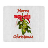 vrolijke kerstmis mistletoe snijplank (Voorkant)