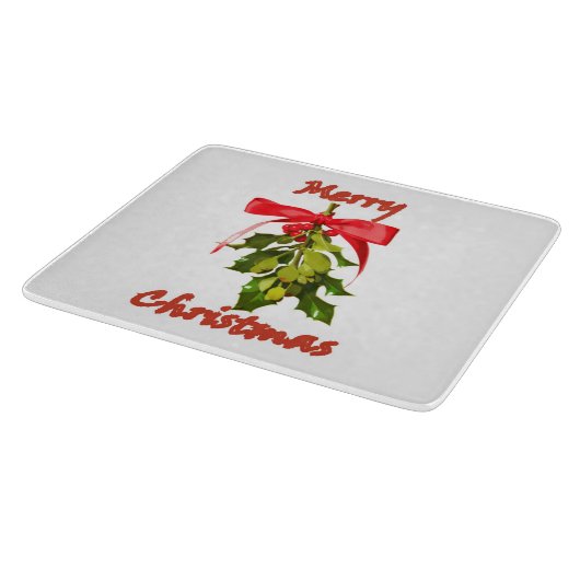 vrolijke kerstmis mistletoe snijplank (Hoek)