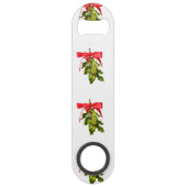vrolijke kerstmis mistletoe speed flessenopener (Achterkant)