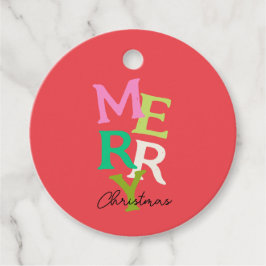 Vrolijke Kerstmis Moderne Heldere Vakantie Bedankjes Labels