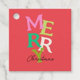 Vrolijke Kerstmis Moderne Heldere Vakantie Bedankjes Labels