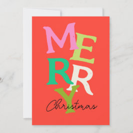 Vrolijke Kerstmis Moderne Heldere Vakantie Feestdagenkaart