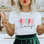 Vrolijke kerstmis moderne kerst t-shirt<br><div class="desc">Dit stijlvolle kerstontwerp is ideaal voor zowel kinder als volwassen shirten. Dit vakantie shirt is een perfect kerstcadeau,  kous stuffer,  vakantie cadeau ruilen of gewoon een speciaal cadeau voor u van de Kerstman.</div>
