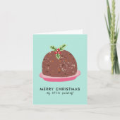 Vrolijke Kerstmis Moderne Pudding Illustratie Kaart (Voorkant)
