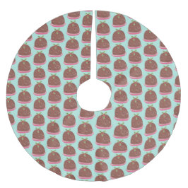 Vrolijke Kerstmis Moderne Pudding Illustratie Kerstboom Rok