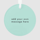 Vrolijke Kerstmis Moderne Pudding Illustratie Ornament (achterkant)