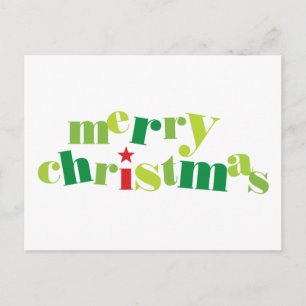 Vrolijke Kerstmis Moderne Typografie Feestdagenkaart