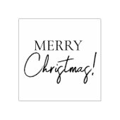 Vrolijke Kerstmis moderne typografie Rubberstempel (Afrduk)