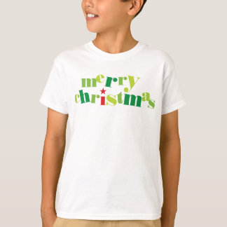Vrolijke Kerstmis Moderne Typografie T-shirt