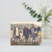 Vrolijke Kerstmis | Modieuze Manuscript & Foto van Feestdagenkaart (Staand voorkant)