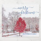 Vrolijke Kerstmis Mousserende Wijn Flesetiketten Sparkling Wijnetiket (Enkel label)