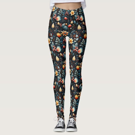 Vrolijke Kerstmis Naadloos Leggings (Voorkant)