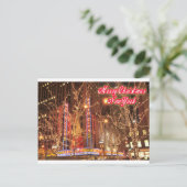Vrolijke Kerstmis New York Feestdagenkaart (Staand voorkant)