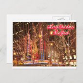 Vrolijke Kerstmis New York Feestdagenkaart (Voorkant / Achterkant)