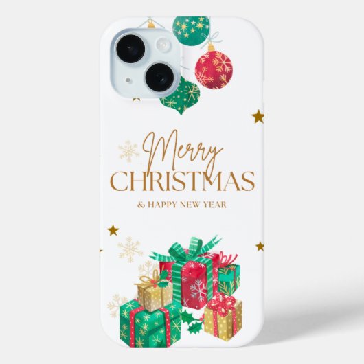 Vrolijke Kerstmis Nieuwjaar Groet Case-Mate iPhone Case (Achterkant)
