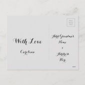 Vrolijke Kerstmis Oma Chalkboard Typografie Feestdagenkaart (Achterkant)