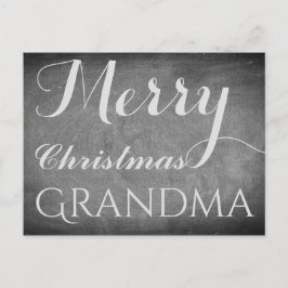 Vrolijke Kerstmis Oma Chalkboard Typografie Feestdagenkaart