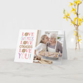 Vrolijke Kerstmis Oma Fotokaart Kaart (Gele Bloem)