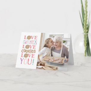 Vrolijke Kerstmis Oma Fotokaart Kaart