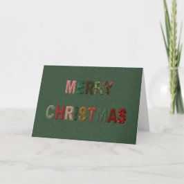 Vrolijke Kerstmis Padded Letters Feestdagen Kaart