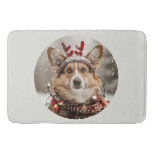 Vrolijke Kerstmis Pembroke Welsh Corgi Dog Badmat
