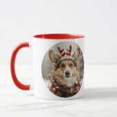 Vrolijke Kerstmis Pembroke Welsh Corgi Dog Mok (Links)