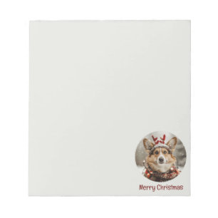 Vrolijke Kerstmis Pembroke Welsh Corgi Dog Notitieblok