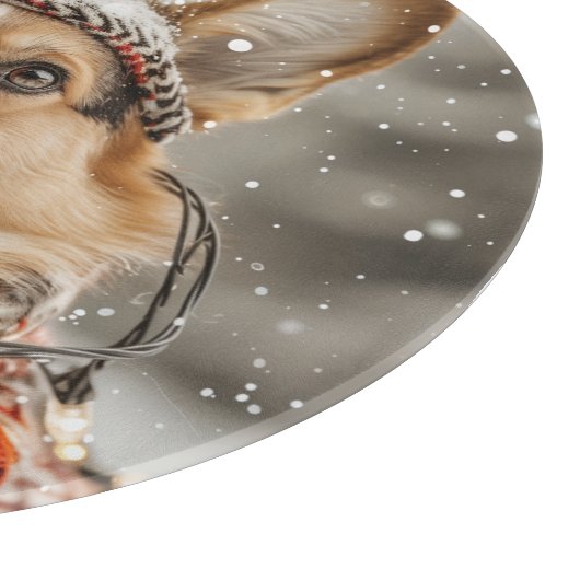 Vrolijke Kerstmis Pembroke Welsh Corgi Dog Snijplank (Hoek)