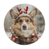 Vrolijke Kerstmis Pembroke Welsh Corgi Dog Snijplank (Voorkant)
