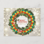 Vrolijke Kerstmis Pickleball 1 Briefkaart (Voorkant)