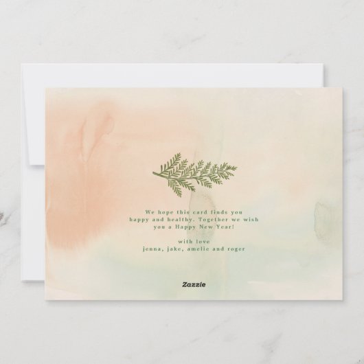 Vrolijke Kerstmis Poinsettia Botanische Foto Colla Feestdagenkaart (Achterkant)