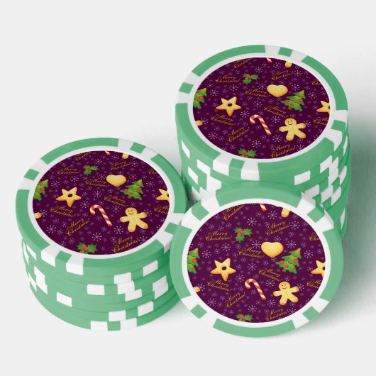 Vrolijke Kerstmis Poker Chips (Opstapeling)
